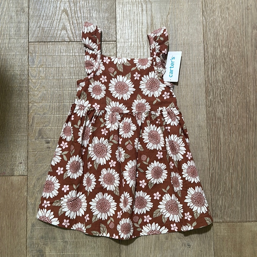 NWT Carters Sunflower Linen Dress